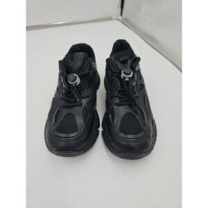 Children Laceup With Lace Lock Sneakers Size EU26/US9.5 Black